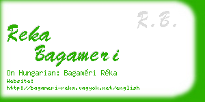 reka bagameri business card