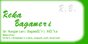 reka bagameri business card
